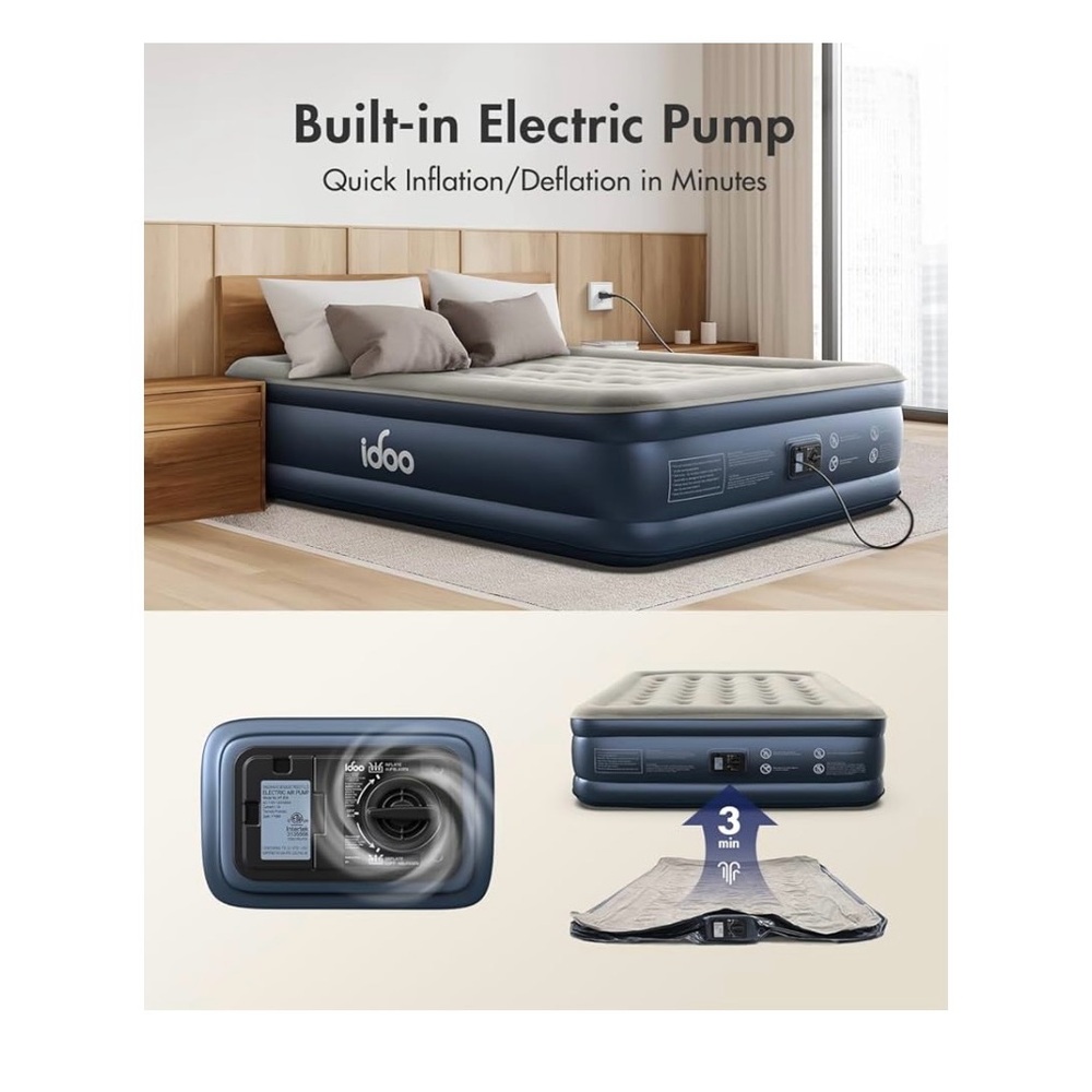 Air Mattress - Queen Size, Gray - Picture 2 of 5